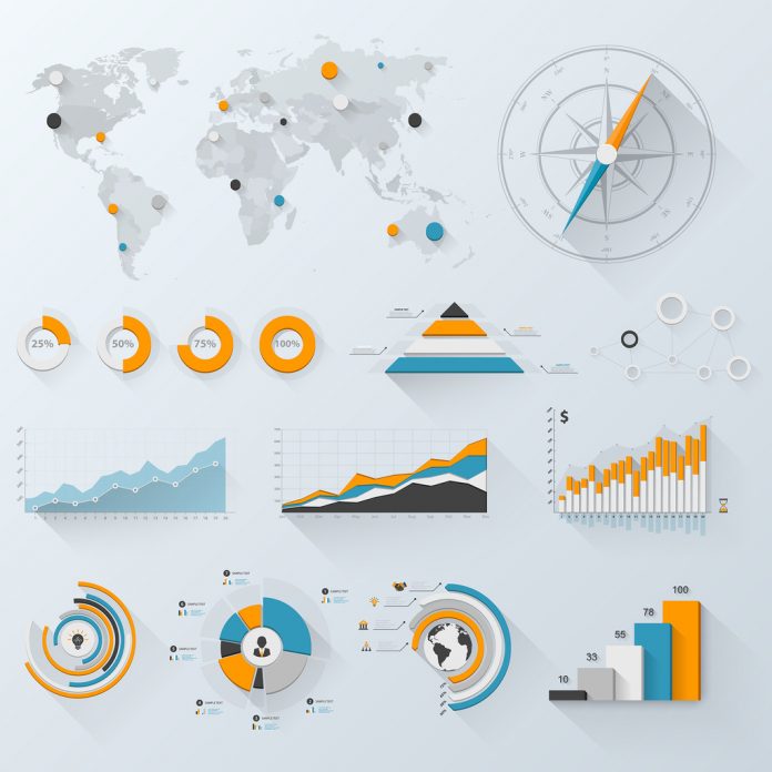 Three-Color Infographics: Set 1