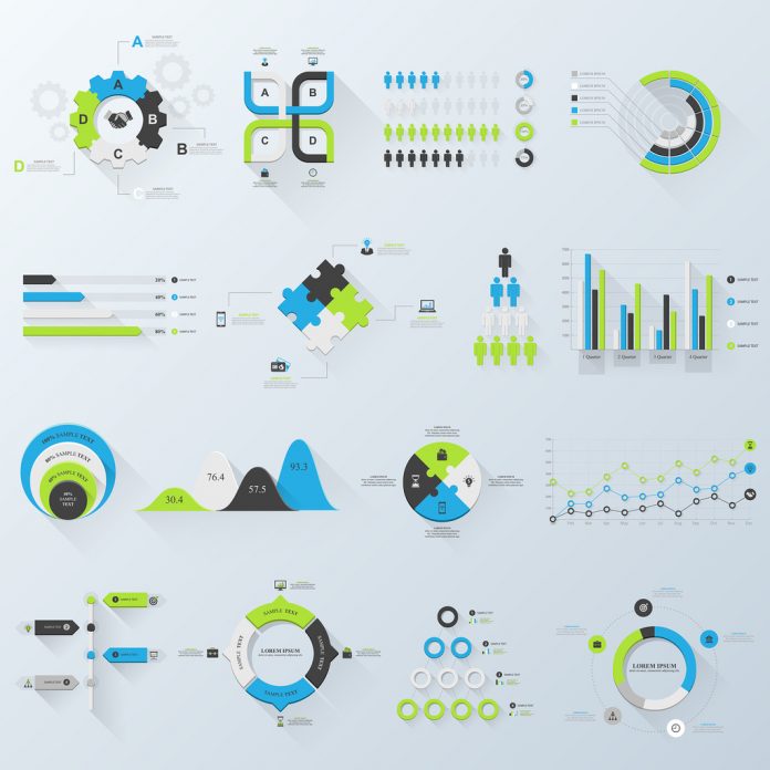 Three-Color Infographics (Set 2)
