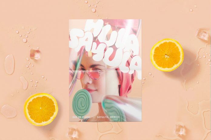 Branding by graphic design studio Futura for Hula Sayula, a beach bar in the village of Sayulita, Mexico.