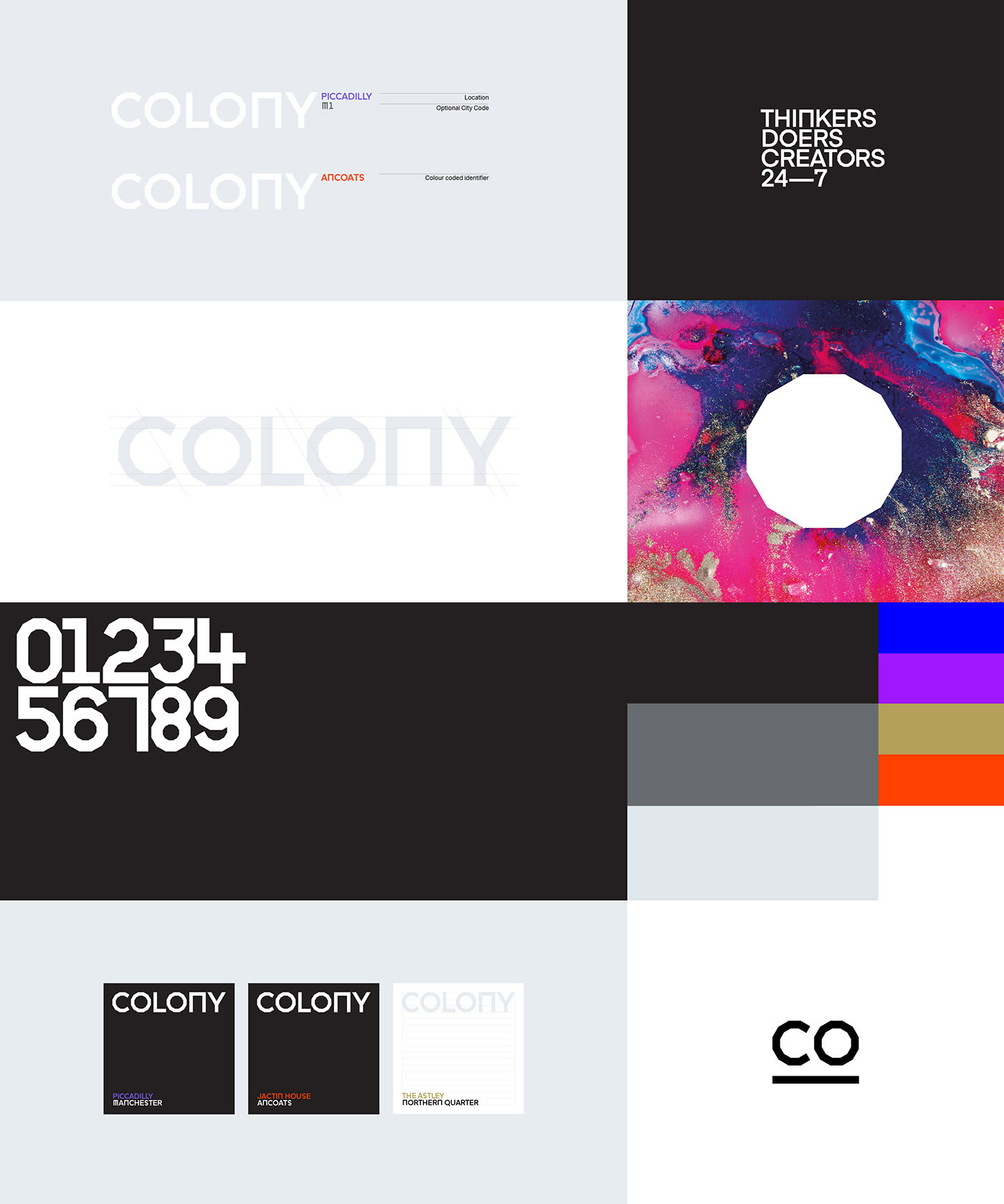 COLONY — Brand Identity & Implementation by Steven Waring and Martin James Power