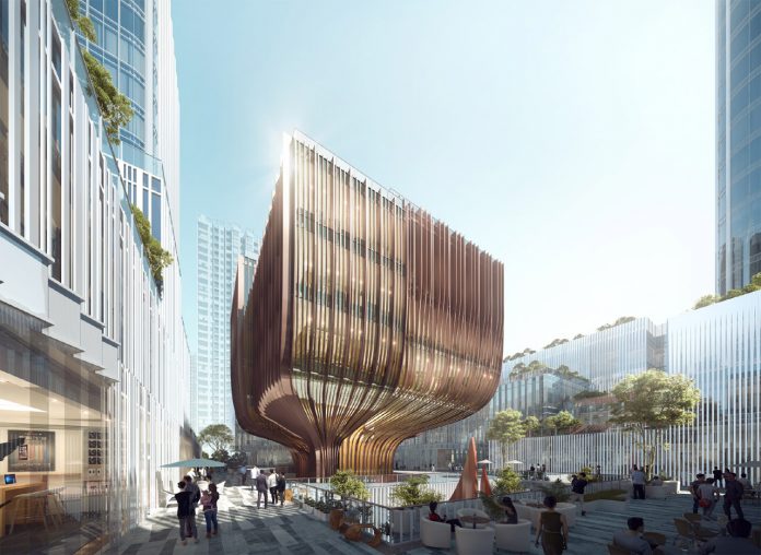 New Pingshan Eye in Shenzhen, China designed by architecture studio RMJM Shenzhen.