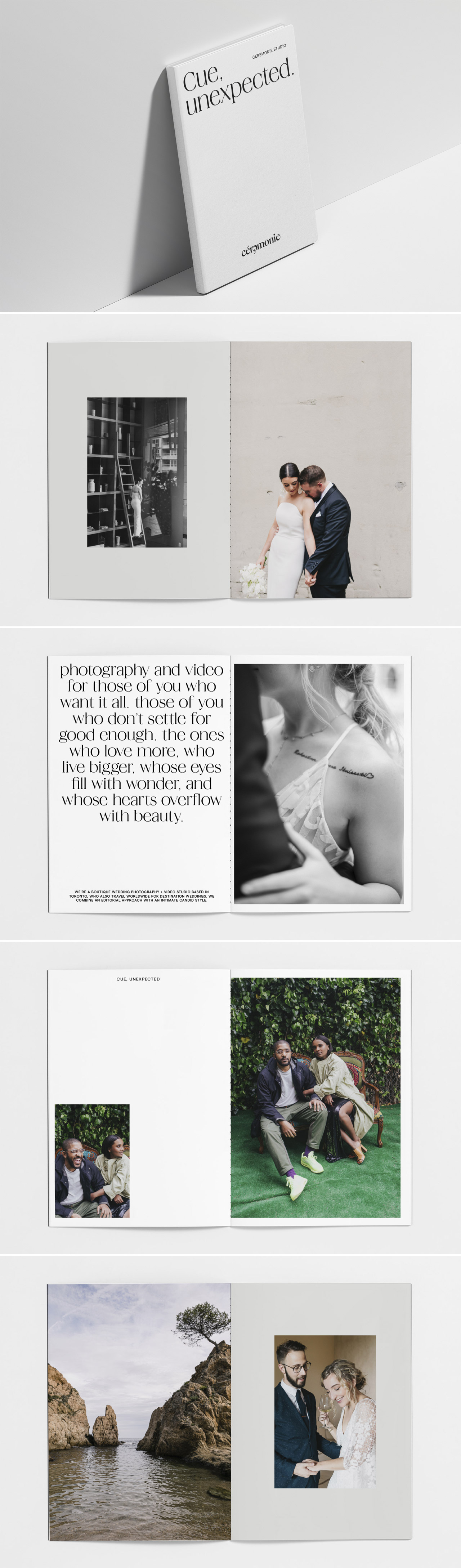 Brand identity design by fagerström for Cérémonie, a Toronto-based wedding photography studio.
