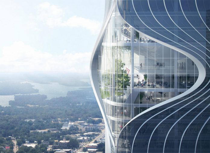 New Pingshan Eye in Shenzhen, China designed by architecture studio RMJM Shenzhen.