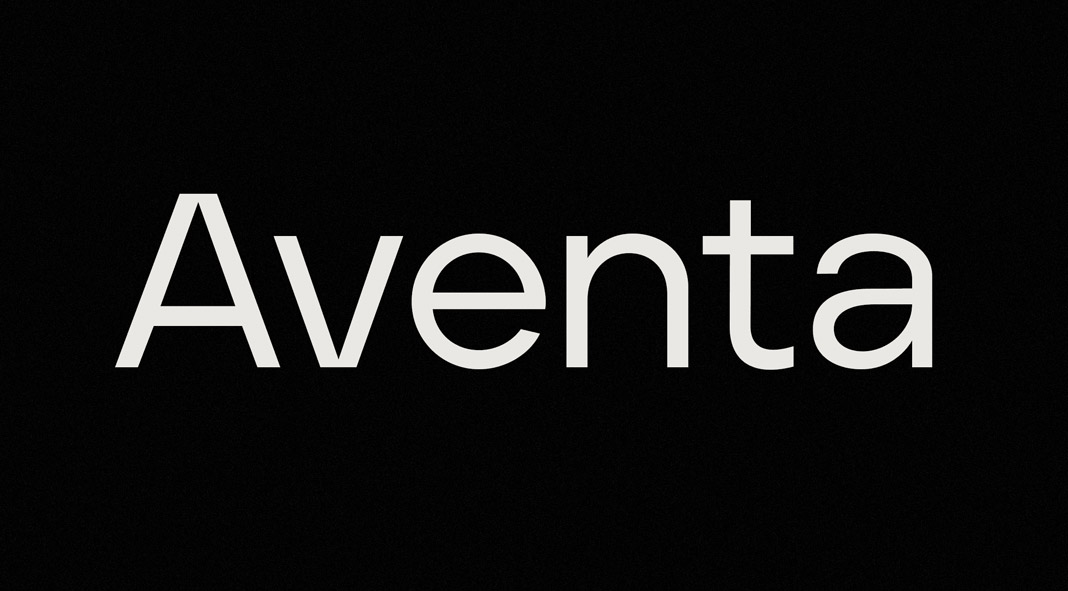 Aventa font family by Ellen Luff.