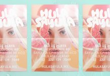 Branding by graphic design studio Futura for Hula Sayula, a beach bar in the village of Sayulita, Mexico.