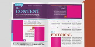 A colorful magazine template for Adobe InDesign.