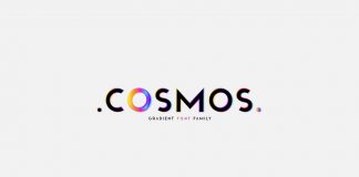 Cosmos, a gradient font family by foundry Luxfont.