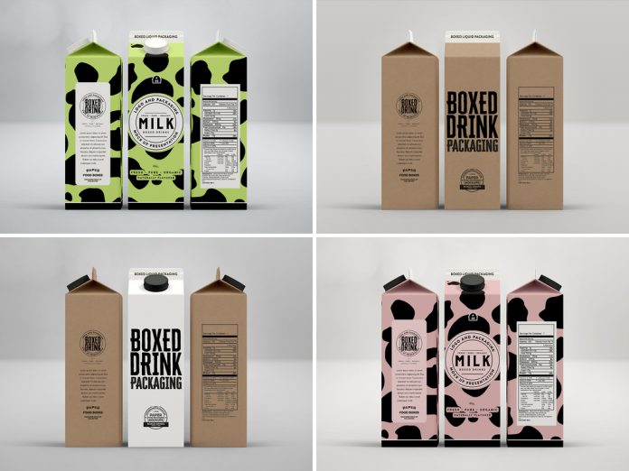 Liter carton mockup.