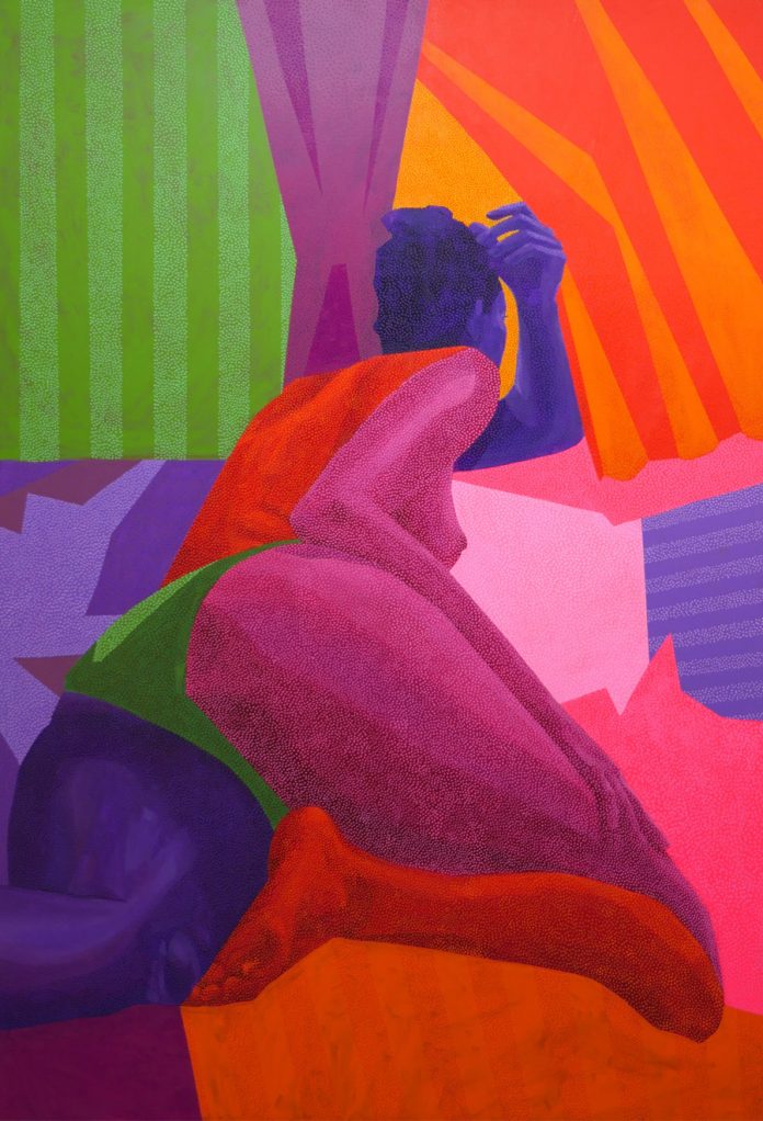 Sheila Nicolin, Son Con, 2020, Acrylic on Canvas, 48” x 72”