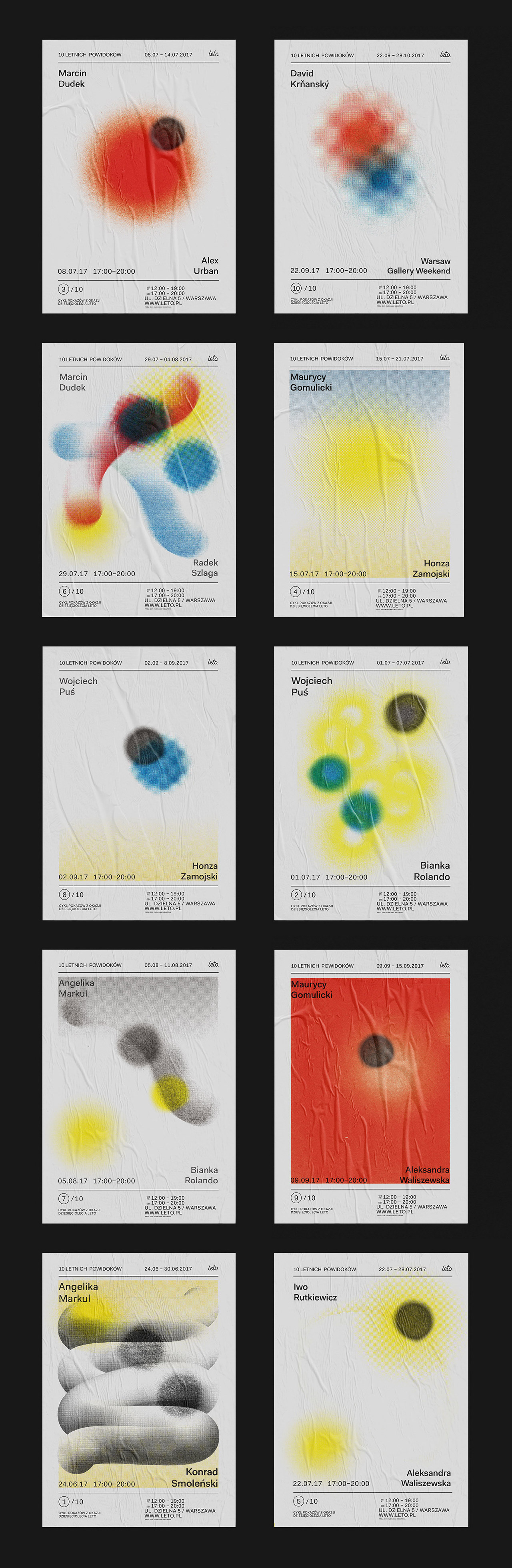 LETO exhibitions brand identity by Ania Wieluńska and Igor Kubik.