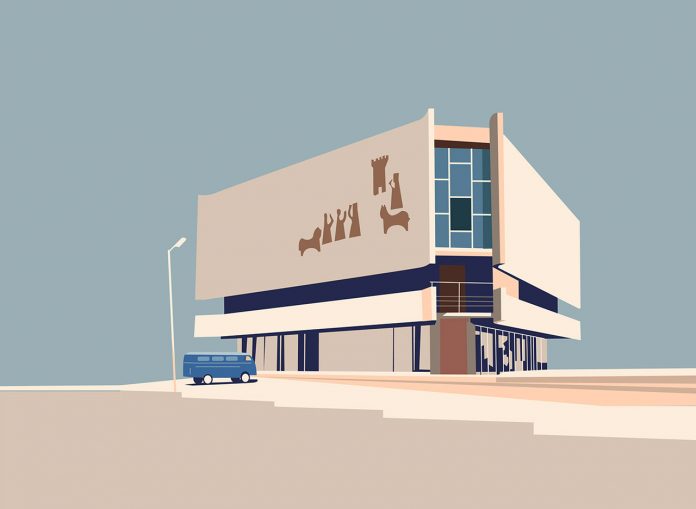 Soviet Modernist Architecture in Armenia Series illustrated by Nvard Yerkanian.