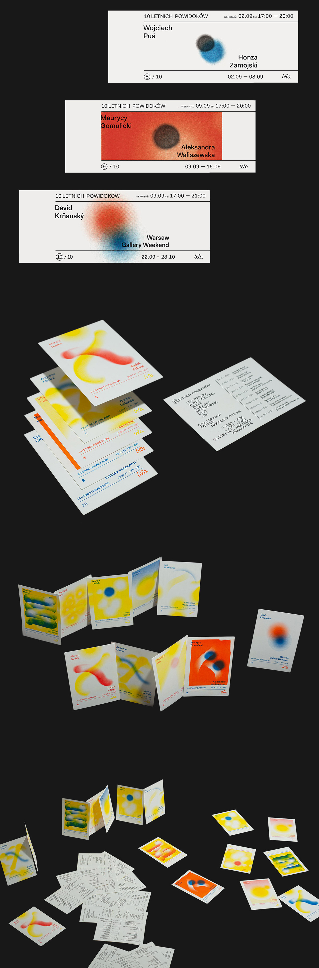 LETO exhibitions brand identity by Ania Wieluńska and Igor Kubik.