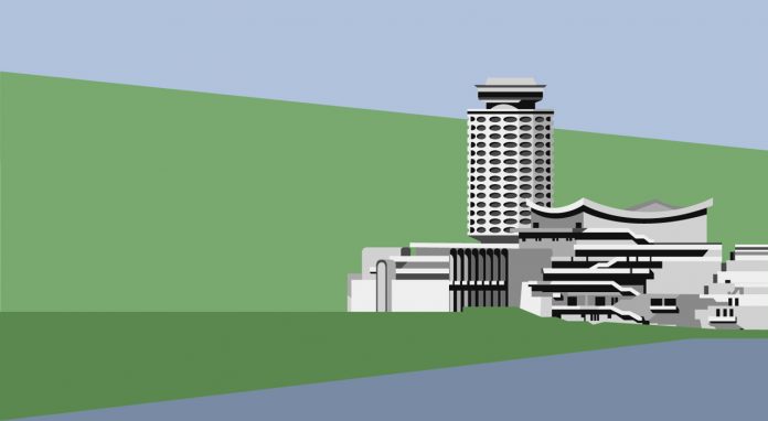 Soviet Modernist Architecture in Armenia Series illustrated by Nvard Yerkanian.