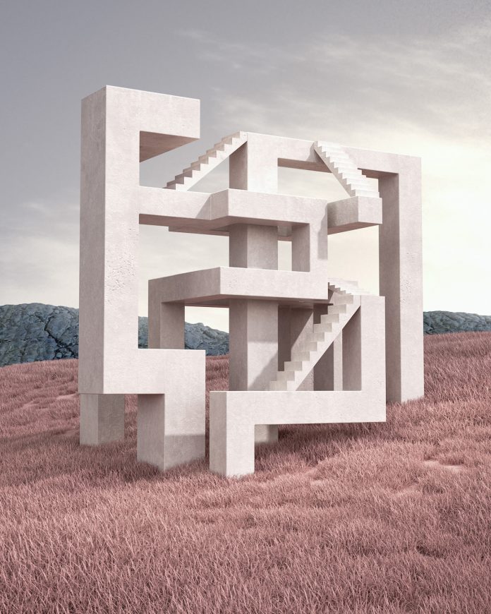 'Stairs' is an Escher-inspired series of architectural 3D renderings by Murat Yıldırım.