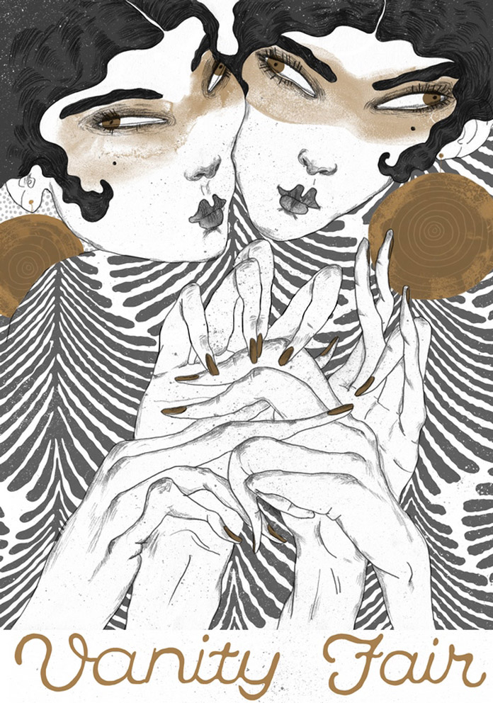 Expressive fashion illustrations and animations by Ariadna Sysoeva.