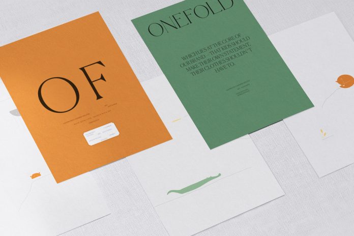Onefold branding by graphic design studio Futura.