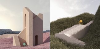 'Stairs' is an Escher-inspired series of architectural 3D renderings by Murat Yıldırım.