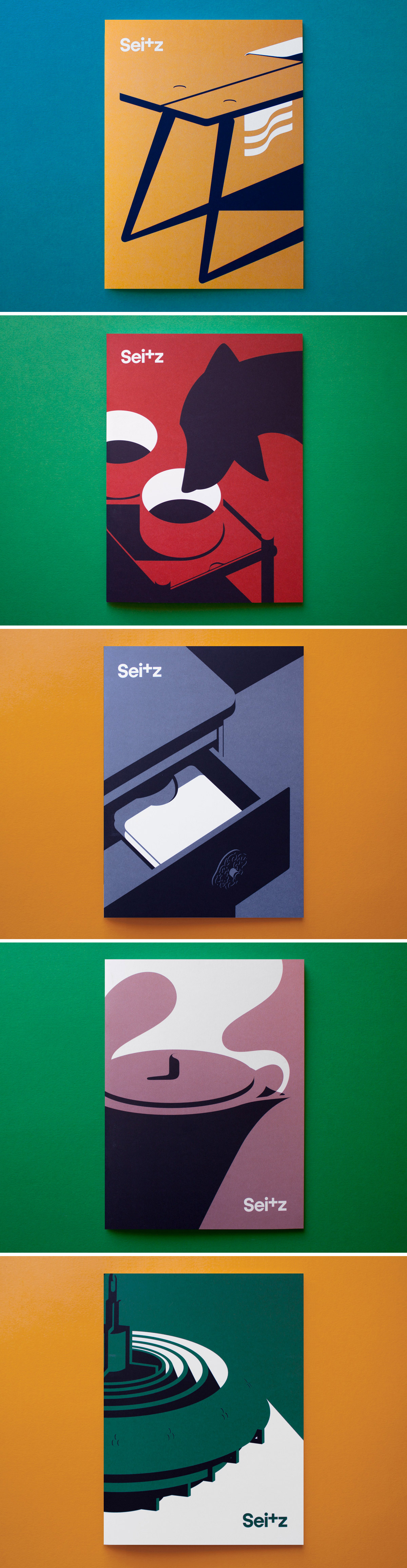 An illustration series created by Malika Favre for Seitz' first collection.