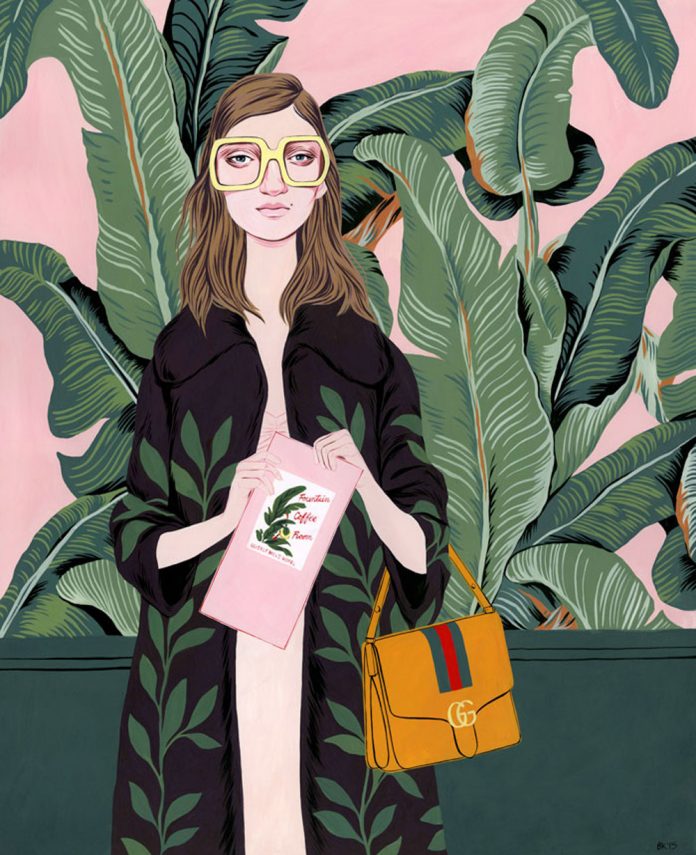 Female portraits painted by illustrator Bijou Karman.