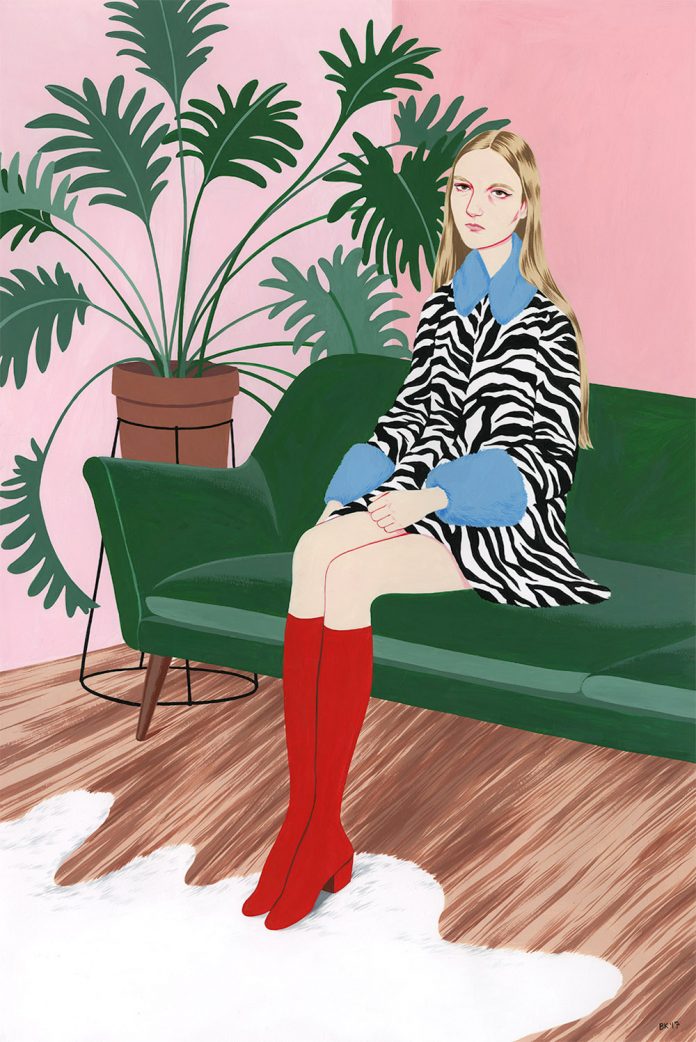 Female portraits painted by illustrator Bijou Karman.