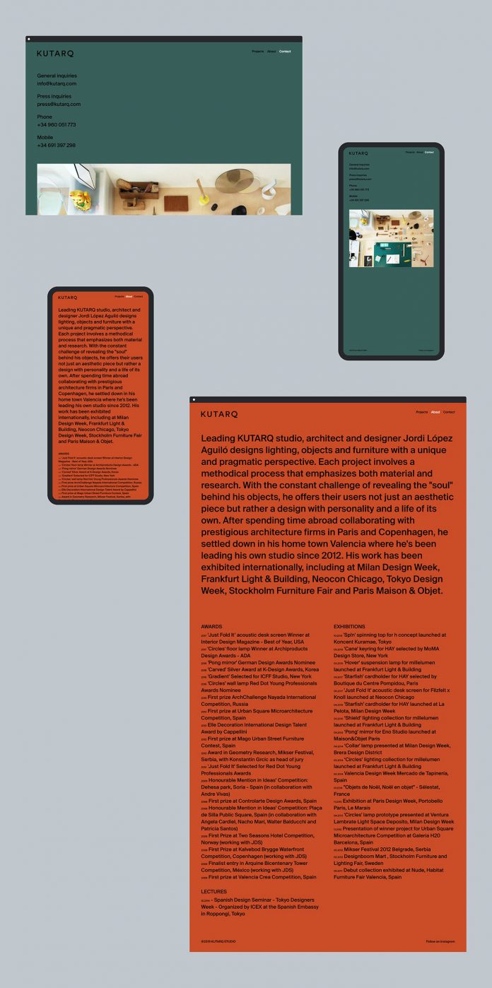 Rebranding by Tomomi Maezawa for the Spanish design and architecture studio, KUTARQ.