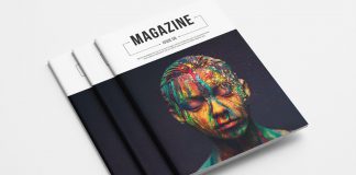 A fully customizable magazine template made for use in Adobe InDesign.