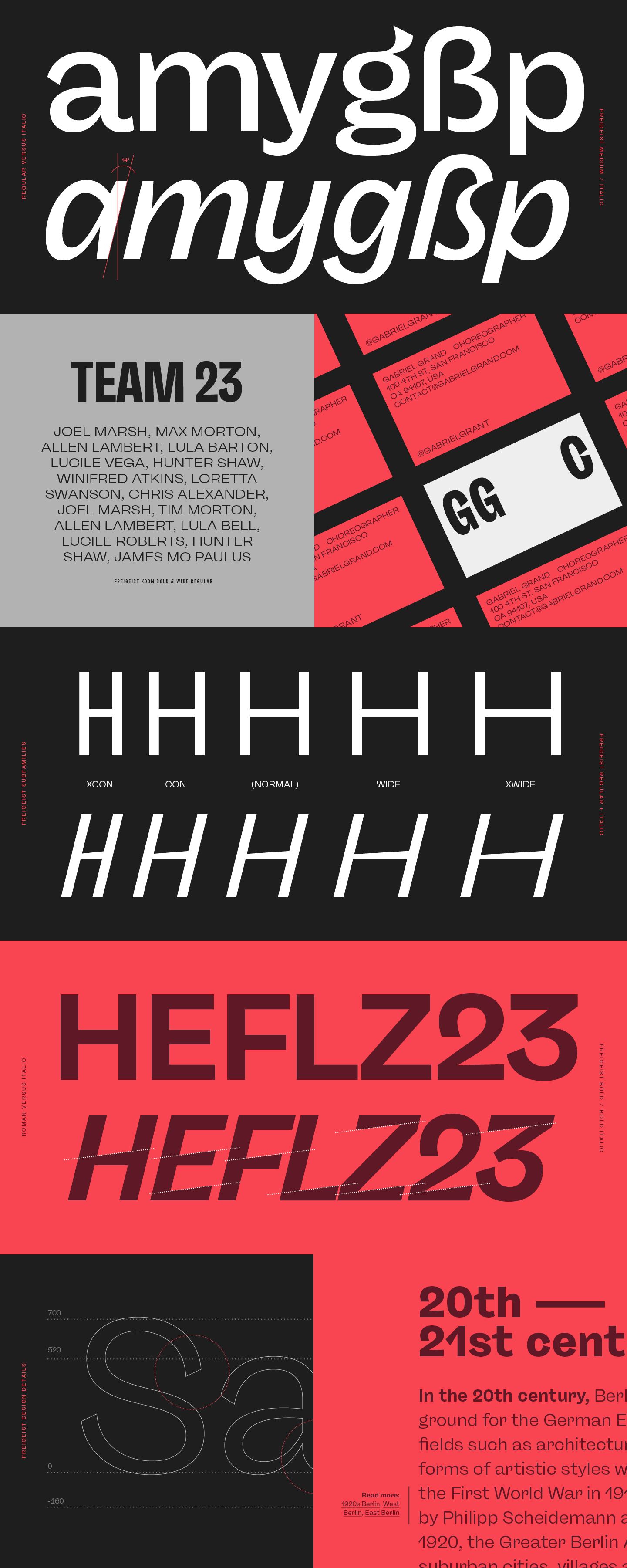 Freigeist font family by German typeface designer René Bieder.