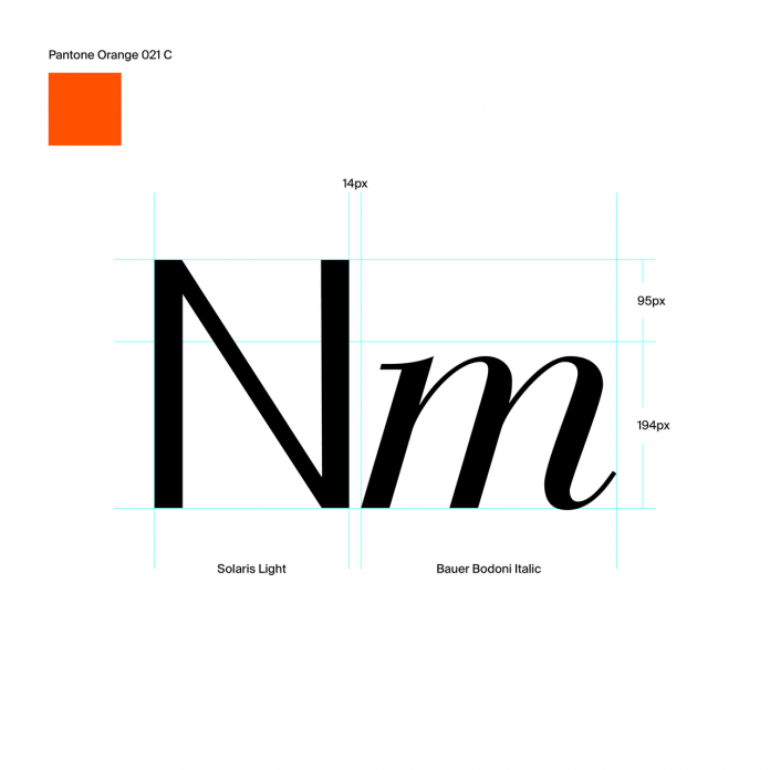 Brand identity design by Eunsun Park for 'Nm', a Korean bar and bistro.