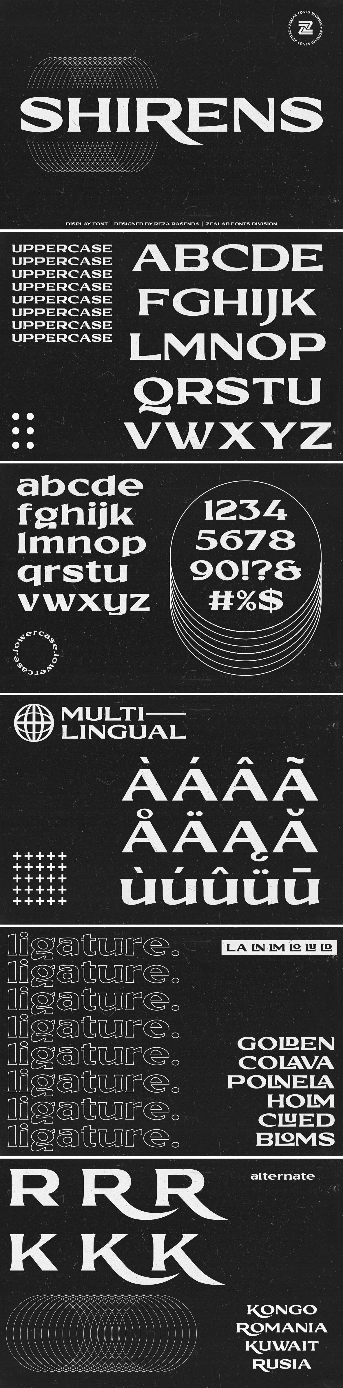 Shirens font by Reza Rasenda.