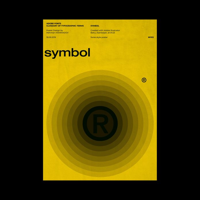 SYMBOL, typographic poster design inspired by Swiss graphic design.