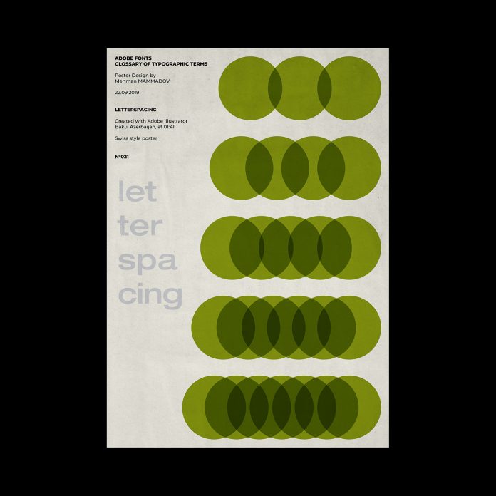 LETTERSPACING, typographic poster design inspired by Swiss graphic design.