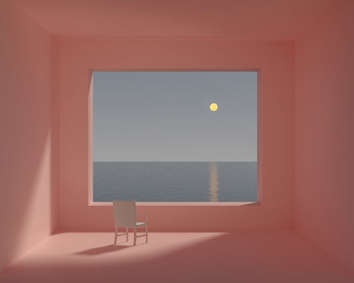 Visual Escapism II, Somewhere in the World, 2020 - dreamlike surreal 3D worlds created by Minjin Kang and Mijoo Kim of Mue Studio.