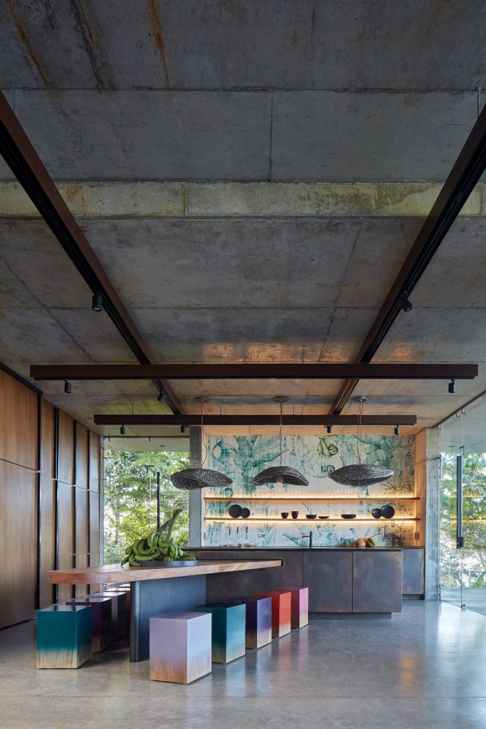 A luxury concrete villa designed by architecture studios Formafatal and Refuel Works for ArtVillas Costa Rica.