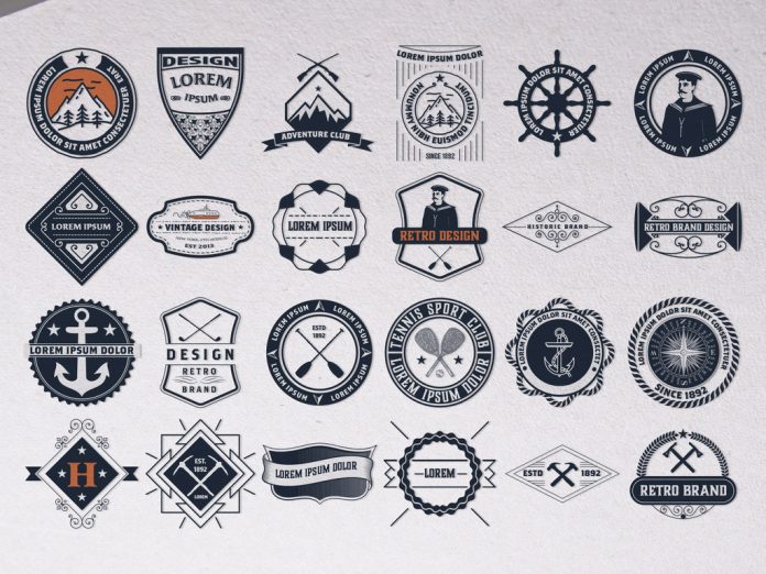 Set of 24 Vintage Logos and Badges designed by Roverto Castillo