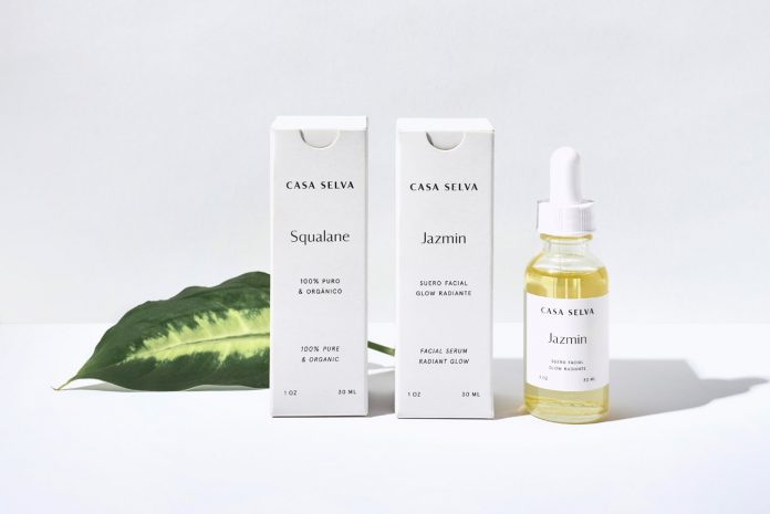 Brand and packaging design created by graphic design studio Menta for the skincare line Casa Selva.