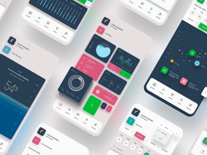 Smartphone Mobile App Ui Template for Adobe Illustrator