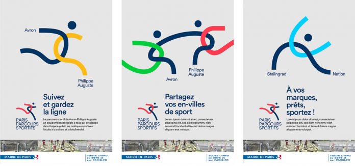 Paris Sports Courses: visual identity design by Graphéine.