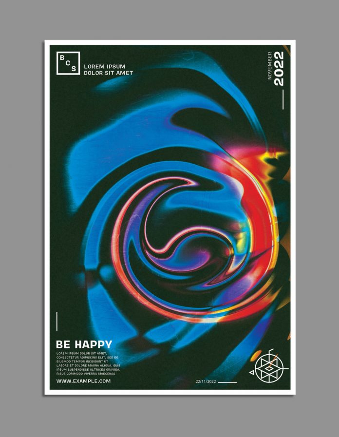 Abstract Colorful Liquefy Background Poster Design Template