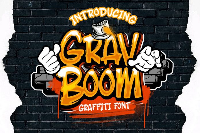 GravBOOM graffiti font