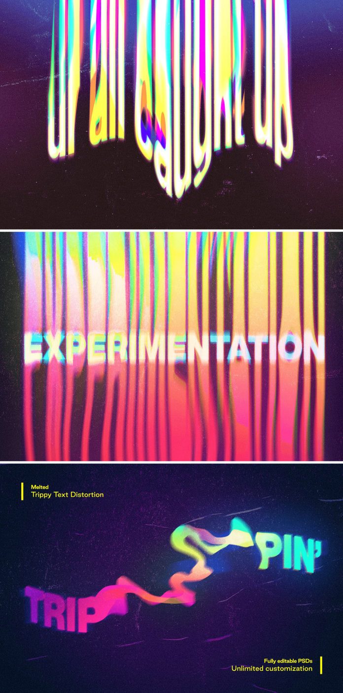 Melted - Trippy Text Distortions Photoshop Action