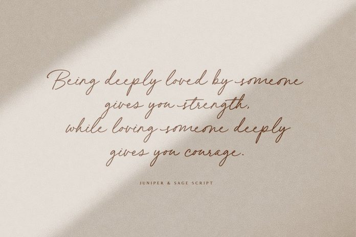 Juniper and Sage Script Font by Nicky Laatz.
