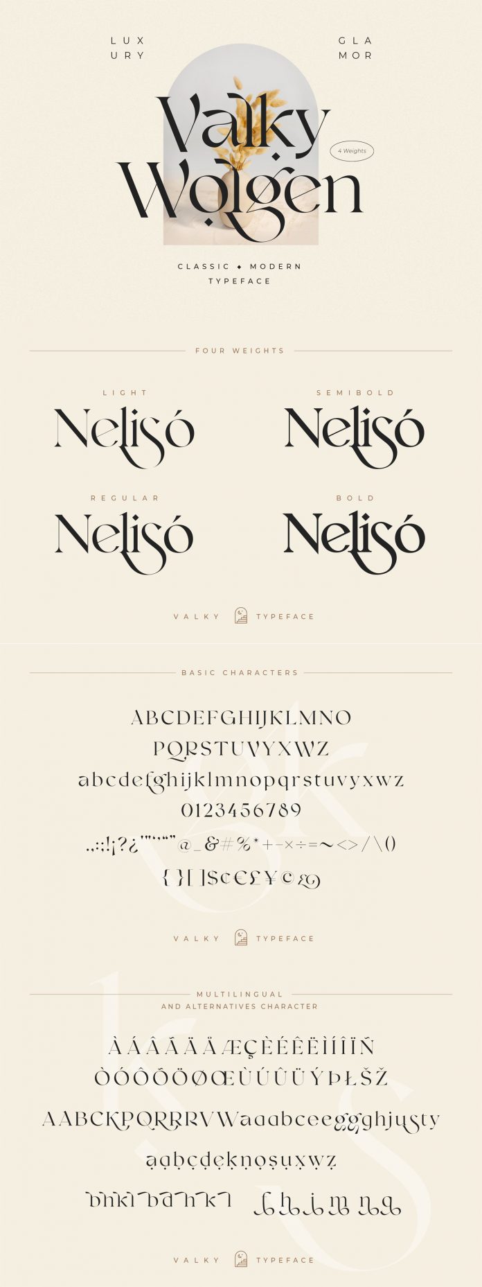 Valky font, a classic modern typeface by NEWFLIX.Bro