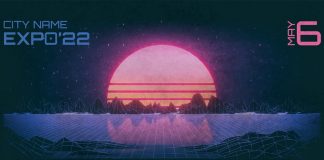 80s Retro Sci-Fi Poster and Flyer Templates for Adobe Photoshop