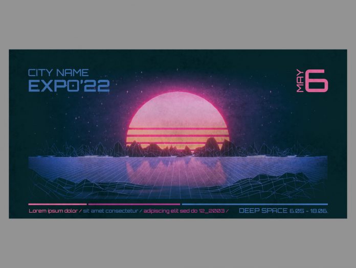 80s Retro Sci-Fi Flyer Template