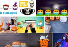 Halloween COVID-19 design templates 2020.