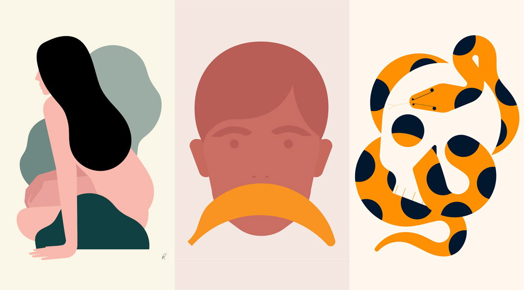 Minimalist flat illustrations by Rob Bailey Minimalist flat illustrations by Rob Bailey
