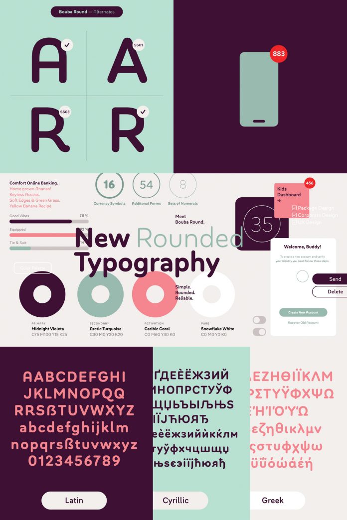 Bouba Round font family by HVD Fonts.