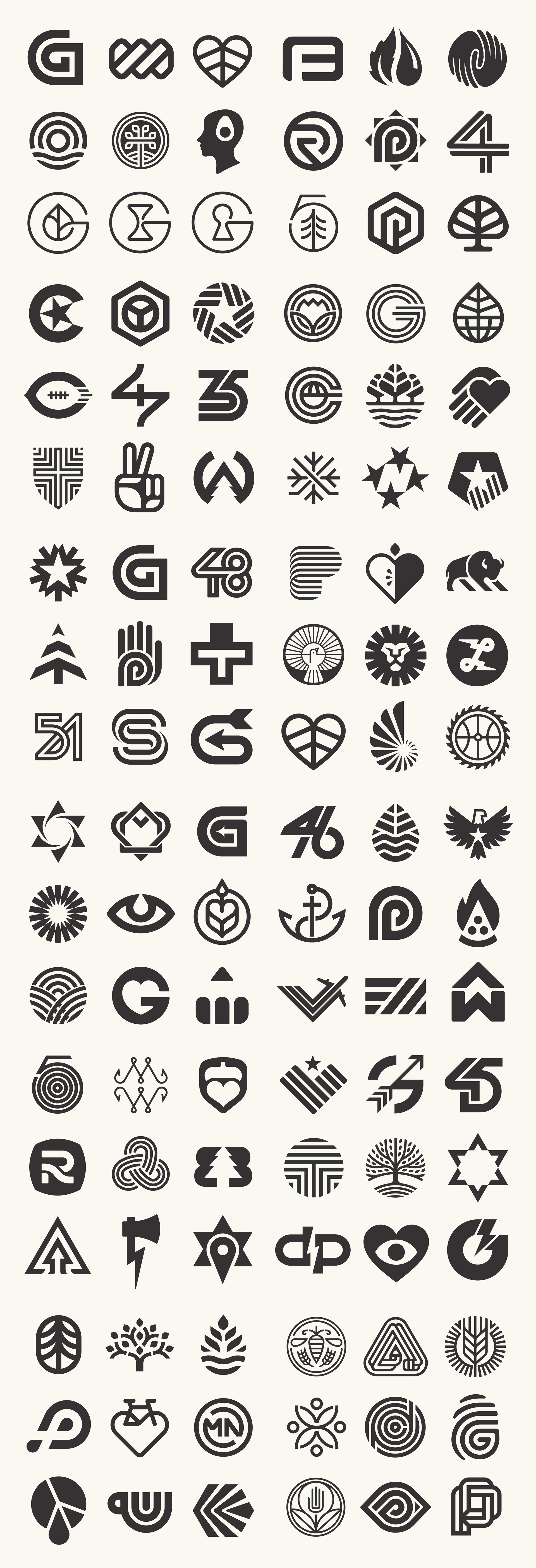 Best logo designs from 20 years by Allan Peters.