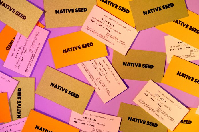 Visual identity design by studio Futura for cannabis brand Native Seed.