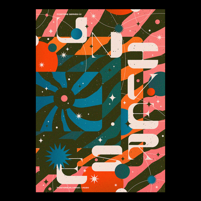Spiritual and psychedelic poster designs by Posters BluMoo.